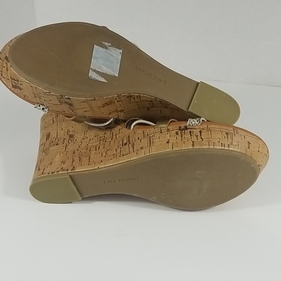 LANE BRYANT ANIMAL PRINT STRAPPY WEDGE SIZE 9W - Picture 8 of 9